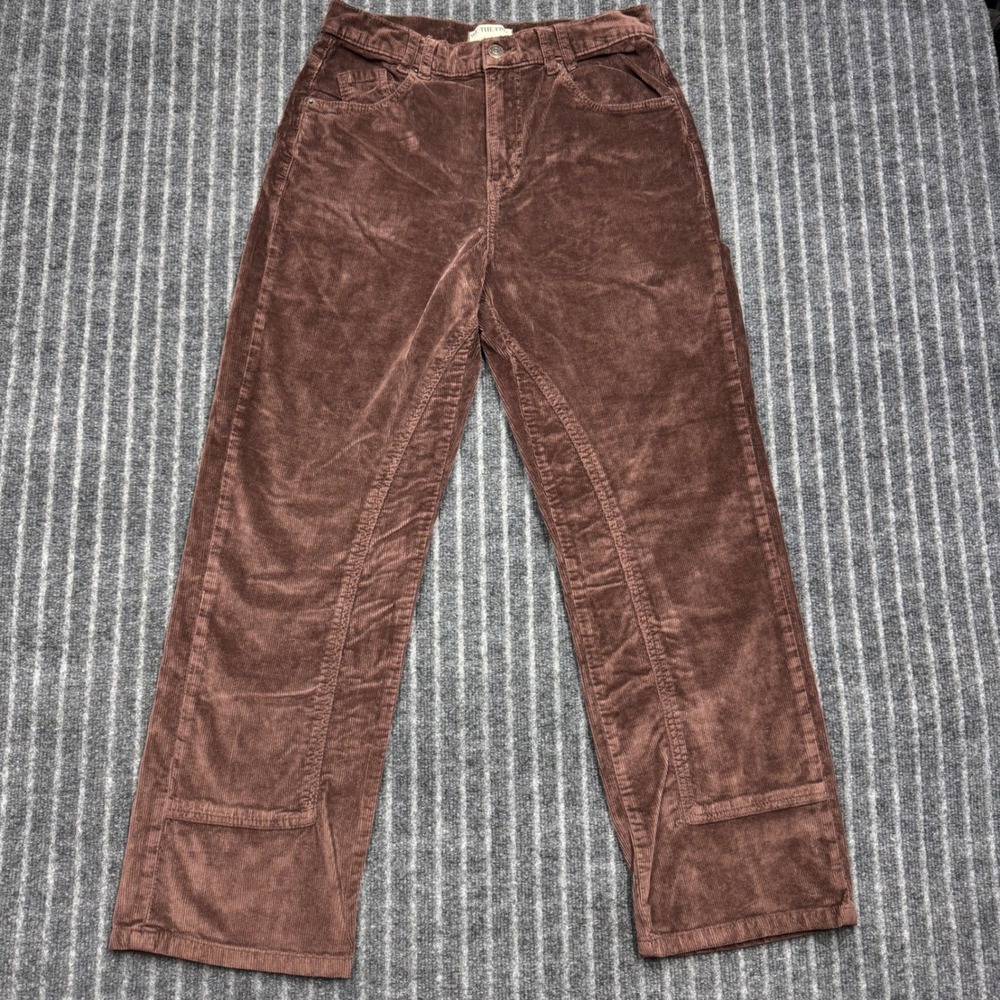 We The Free Womens 31 Brown Risk Taker High Rise Straight Corduroy Pants (2451)